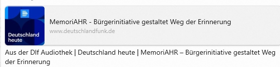 Dlf Audiothek |Bürgerinitiative gestaltet Weg der Erinnerung