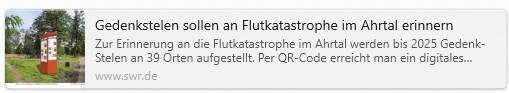 Gedenkstelen sollen an Flutkatastrophe im Ahrtal erinnern