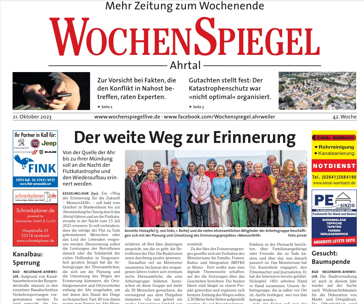 Bericht des Wochenspiegels